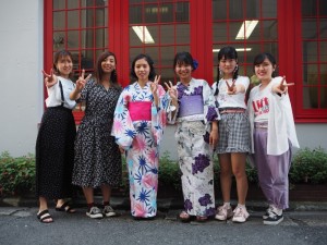 浴衣の着付け体験